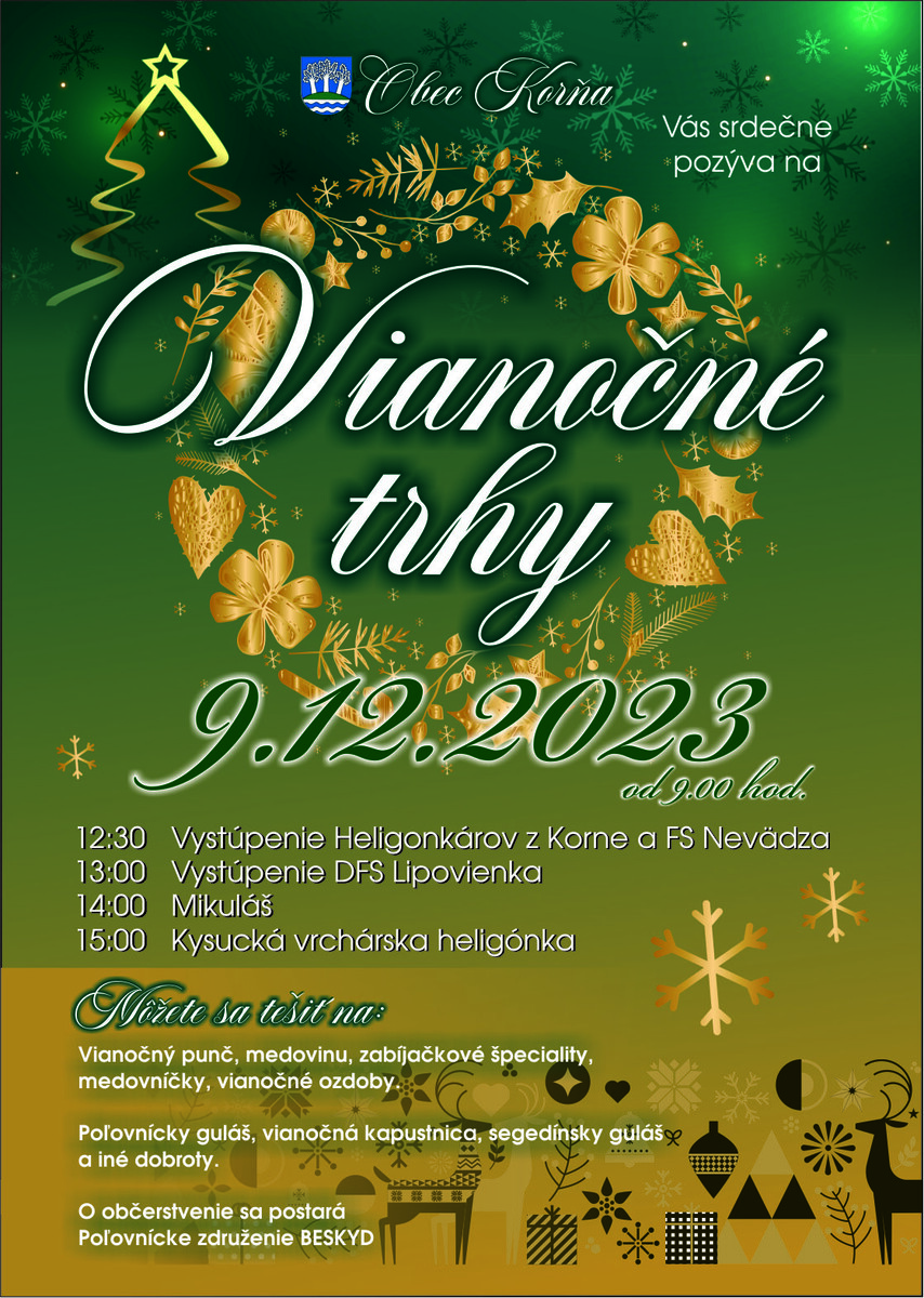 plagat korna vianocne trhy