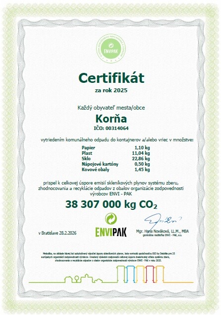 Certifikat Korna